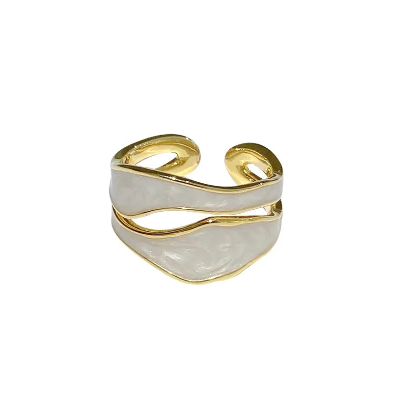 Retro Gold  Rings for Women Luxury Irregular Adjustable Finger Ring